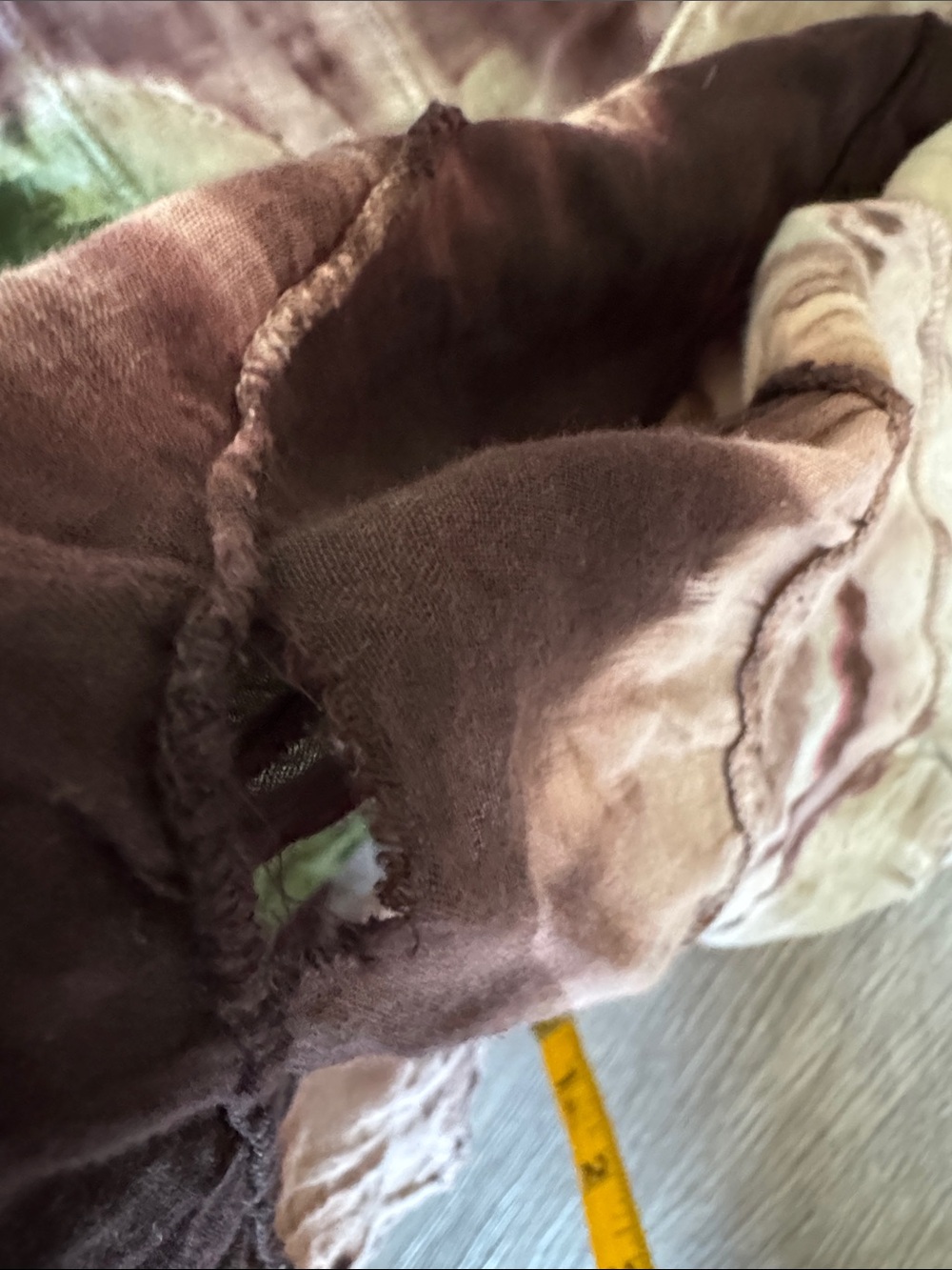 Tie-Dye Crinkle Skirt - Green, Brown & Pink - Picture 6 of 11